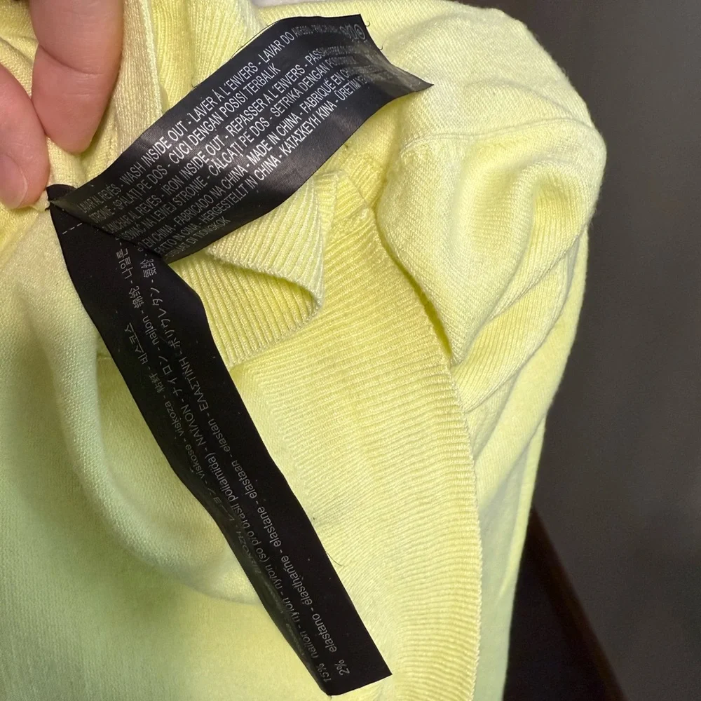 Zara Lemon Button-Up Cardigan Medium - Picture 6 of 10